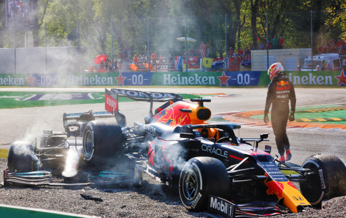 The aftermath of the clash between Lewis Hamilton and Max Verstappen.