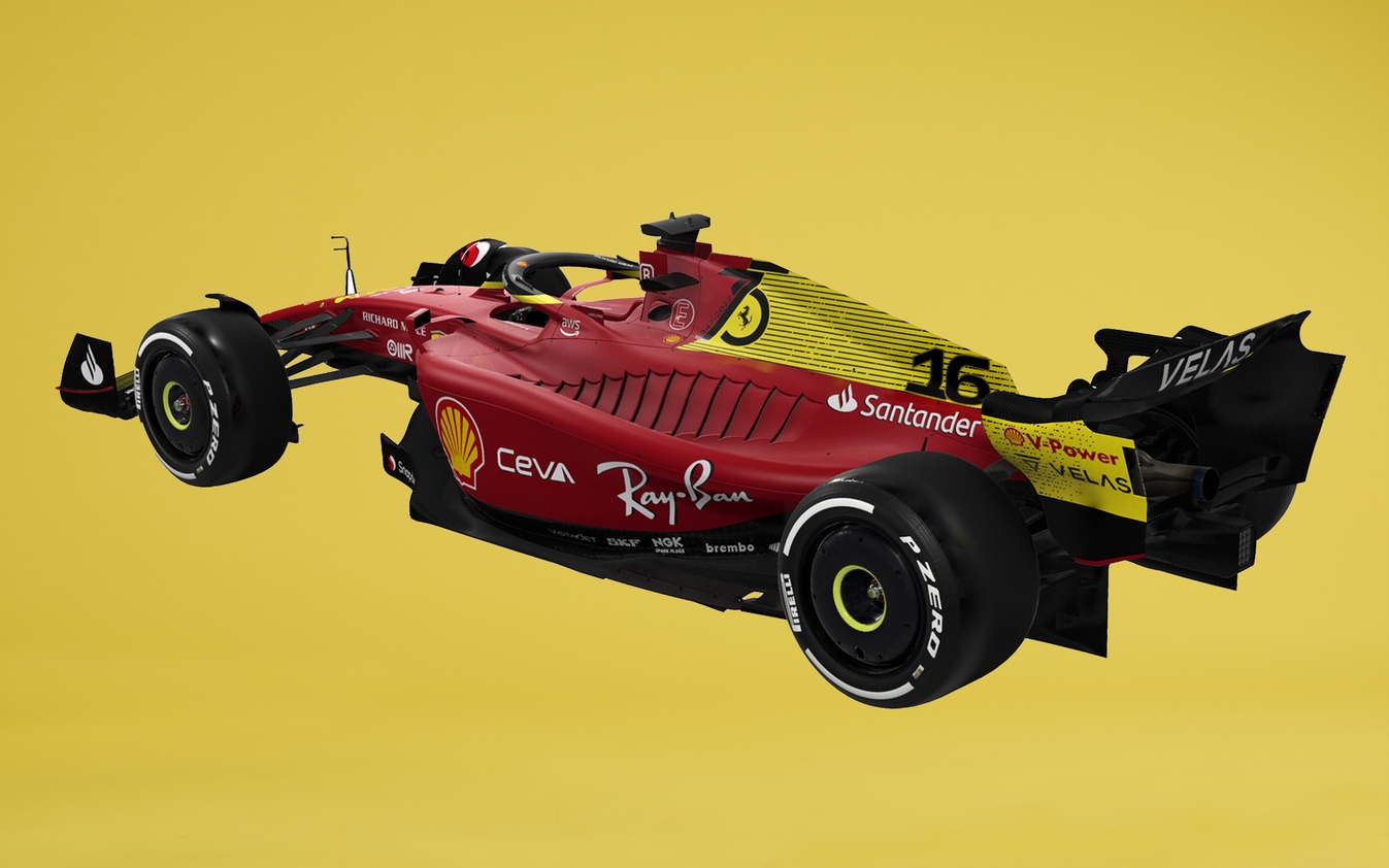 La livrée spéciale de la Ferrari F1-75 pour les 75 ans de la Scuderia Ferrari pour Monza 2022