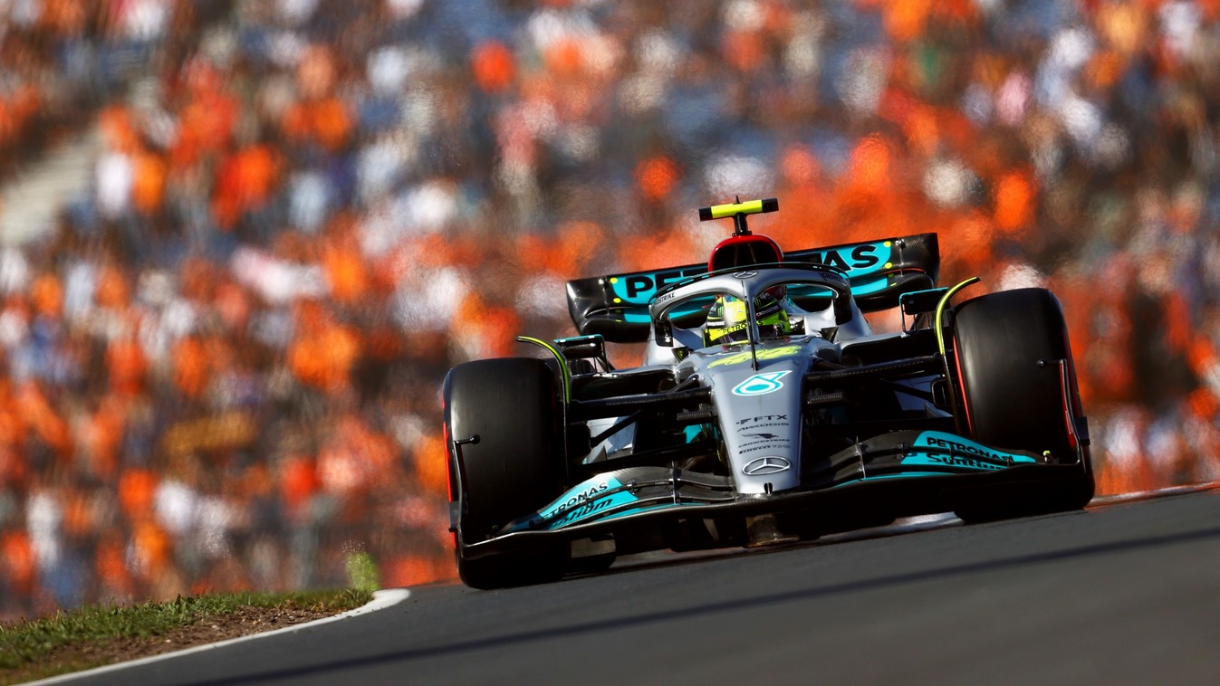 Lewis Hamilton en piste à Zandvoort au Grand Prix des Pays-Bas 2022